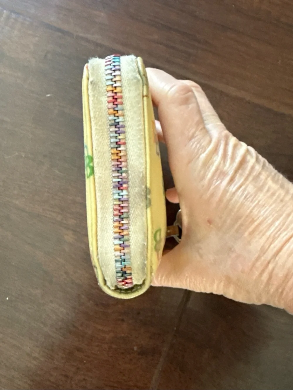 Dooney & Bourke Multicolor Logo Zip Wallet - Beige